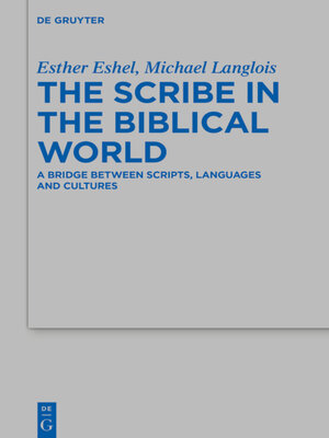 cover image of The Scribe in the Biblical World